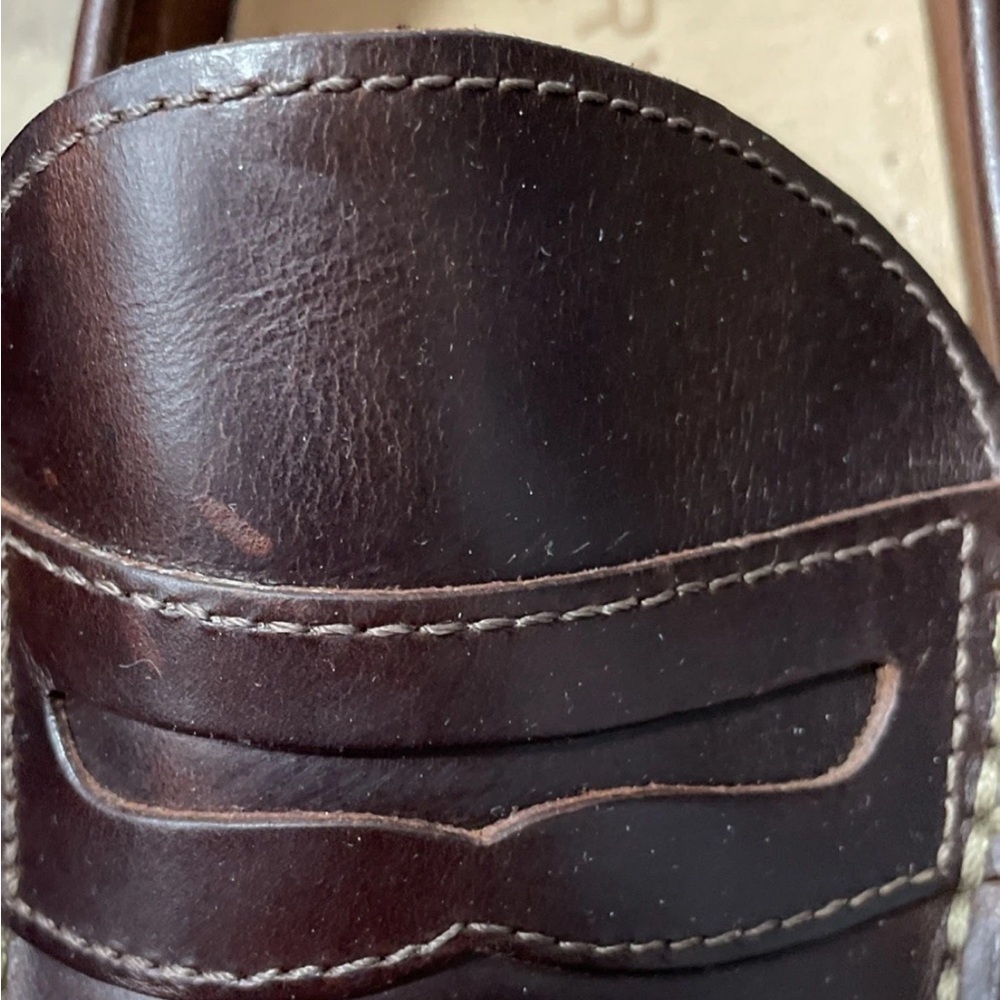 Sperry Top Sider STS17816 Men’s Size 10 Penny Loafers Dark Brown Leather Slip On - Picture 6 of 10